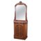 Small Antique Walnut Cabinet with Mirror, 1880s 1