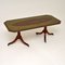 Antique Regency Style Wood & Leather Coffee Table, Image 1