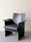 Italian Black Leather Korium Armchair by Tito Agnoli for Matteo Grassi 1