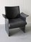 Italian Black Leather Korium Armchair by Tito Agnoli for Matteo Grassi 6