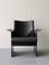 Italian Black Leather Korium Armchair by Tito Agnoli for Matteo Grassi 2