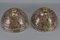 Ice Glass and Brass Flush Mounts, Germany, 1970s, Set of 2, Image 10