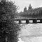 Brücke an der Isar Blick auf die lutherische St. Lukas Kirche, Deutschland, 1937 1