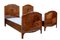 Early 20th Century Inlaid Birch Single Beds, Set of 2 1