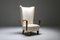 White Wingback Chair with Ottoman, Set of 2 8