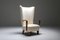 White Wingback Chair with Ottoman, Set of 2, Image 8