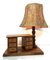 Lampada vintage in legno con scrivania, anni '70, Immagine 1