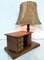 Vintage Holzlampe mit Mini-Schreibtisch, 1970er 5
