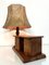 Lampada vintage in legno con scrivania, anni '70, Immagine 6