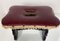 Spanish Renaissance Red Faux-Leather Footstool 4