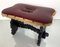 Spanish Renaissance Red Faux-Leather Footstool 2