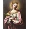 Pintura religiosa, Santa Catalina, década de 1600, óleo sobre lienzo, Imagen 4