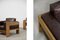 Set da salotto Bastiano vintage modernista in pelle di Tobia Scarpa per Haimi, anni '60, Immagine 7