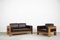 Vintage Modernist Bastiano Leather Living Room Set by Tobia Scarpa for Haimi, 1960s, Set of 2 1
