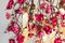 Großer Runder Flower Power Kronleuchter in Fuchsia mit 24 Karat Goldpfeifen von Vgnewtrend, Italien 6