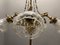 Lámpara de araña Liberty italiana de bronce, años 40, Imagen 5