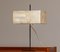 Italienische Minimalistische Italienische Chrom Tisch- oder Schreibtischlampe mit Quadratischem Schirm aus Ziegenleder, 1970er 10