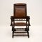 Antique Victorian Leather Rocking Chair 2