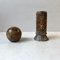 Art Deco Marble Candle Holder and Spherical Paperweight, 1930s, Set of 2 7