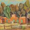 Peinture à l'Huile avec Cadre en Bois Laqué par Renato Benaglia, 1963 2