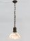 Art Deco Holophane Glass Ceiling Pendant Lamp, Image 1
