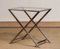 Side Table with Glass Top & X or Cross Legs in the style of Milo Baughman 8