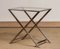 Side Table with Glass Top & X or Cross Legs in the style of Milo Baughman, Image 8