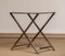 Side Table with Glass Top & X or Cross Legs in the style of Milo Baughman 7