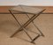 Side Table with Glass Top & X or Cross Legs in the style of Milo Baughman, Image 6