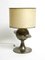 Large Space Age Italian Metal Table Lamp with Fiberglass Shade, 1960s 2