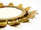 Round Mid-Century Brass Sunburst Wall Mirror, Image 9