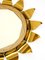 Round Mid-Century Brass Sunburst Wall Mirror, Image 13