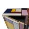 Italienisches Mid-Century Sideboard aus Massivholz & Farbglas 7