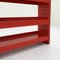 Red Sergesto Bookcase by Sergio Mazza for Artemide, 1970s 7