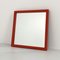 Model 4727 Red Frame Mirror by Anna Castelli Ferrieri for Kartell, 1980s 1