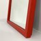 Model 4727 Red Frame Mirror by Anna Castelli Ferrieri for Kartell, 1980s 4