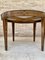 Circular Side Table in Wood with Lemongrass Marquetry Fillets 24