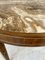 Circular Side Table in Wood with Lemongrass Marquetry Fillets 18