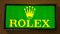 Rolex Light Advertisement Sign in Acrylic Glass & Wood 1