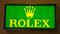 Rolex Light Werbeschild aus Acrylglas & Holz 1