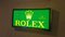 Rolex Light Advertisement Sign in Acrylic Glass & Wood 4