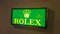 Rolex Light Werbeschild aus Acrylglas & Holz 4