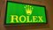 Panneau Publicitaire Lumineux Rolex en Acrylglas et Bois 2