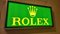 Rolex Light Werbeschild aus Acrylglas & Holz 2