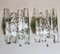 Austrian Ice Glass Wall Sconces by J.T. Kalmar, Set of 2 1