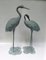 Bronze & Green Patinated Crane Sculptures, 1970s, Set of 2 2