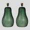 Olive Green Pear Shaped Battuto Table Lamps, Set of 2 1