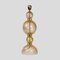 Tischlampen aus geblasenem Murano Glas in Klar und Gold, 2er Set 5