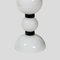 Hand Blown White and Black Glass Table Lamps, Set of 2 4
