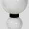 Hand Blown White and Black Glass Table Lamps, Set of 2 5
